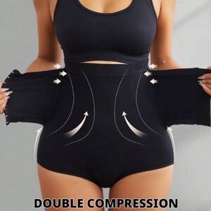 New! Women Black Firm Control Shaping Panties w/ Front Buttons. Size: M